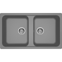 Elleci Life 450 Granitek Ένθετος Νεροχύτης από Συνθετικό Γρανίτη 86x50cm Titanium