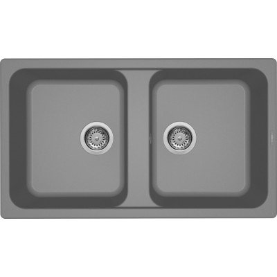 Elleci Life 450 Granitek Ένθετος Νεροχύτης από Συνθετικό Γρανίτη 86x50cm Titanium
