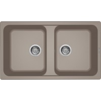 Elleci Life 450 Granitek Ένθετος Νεροχύτης από Συνθετικό Γρανίτη 86x50cm Tortora