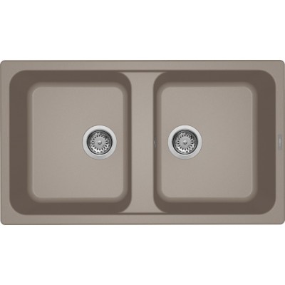 Elleci Life 450 Granitek Ένθετος Νεροχύτης από Συνθετικό Γρανίτη 86x50cm Tortora
