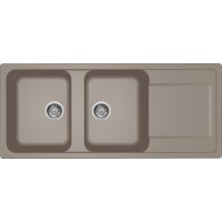 Elleci Life 500 Granitek Ένθετος Νεροχύτης από Συνθετικό Γρανίτη 116x50cm Tortora