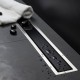Karag Ανοξείδωτο Σιφώνι Δαπέδου Ντουζιέρας Confluo Premium Line 300 Black Glass