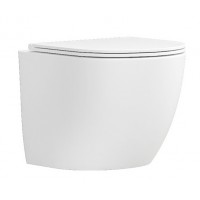 Karag Milos Λεκάνη Κρεμαστή Rimless με Slim Κάλυμμα Λευκή 49CM  LT 046E-NRGW 