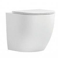 Karag Milos Λεκάνη Δαπέδου Rimless με Slim Κάλυμμα Λευκή 57CM  LT 2141D-RGW