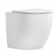 Karag Milos Λεκάνη Δαπέδου Rimless με Slim Κάλυμμα Λευκή 57CM  LT 2141D-RGW