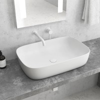 Karag LT 2143 Επικαθήμενος Νιπτήρας Κεραμικός 60x39cm White Matt