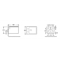 Karag LT Λεκάνη Δαπέδου Rimless με Κάλυμμα Λευκή 60CM LT 003D