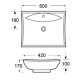Karag LT1015 Επικαθήμενος Νιπτήρας Πορσελάνης 62x42cm Λευκός