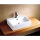 Karag LT2001 Επικαθήμενος Νιπτήρας Πορσελάνης 61x44cm Λευκός