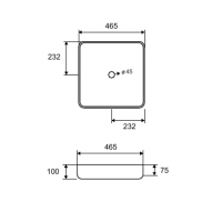 Karag LT2183-N Επικαθήμενος Νιπτήρας Πορσελάνης 47x47cm Λευκός