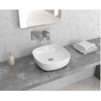 Karag LT2184 Επικαθήμενος Νιπτήρας Πορσελάνης 37.5x37.5cm Λευκός