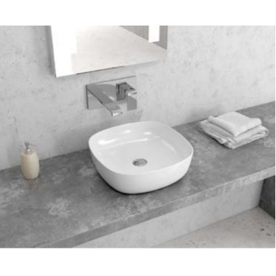 Karag LT2184 Επικαθήμενος Νιπτήρας Πορσελάνης 37.5x37.5cm Λευκός