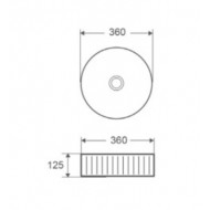 Karag LT 3283-S Επικαθήμενος Νιπτήρας Πορσελάνης 36x36cm Λευκός