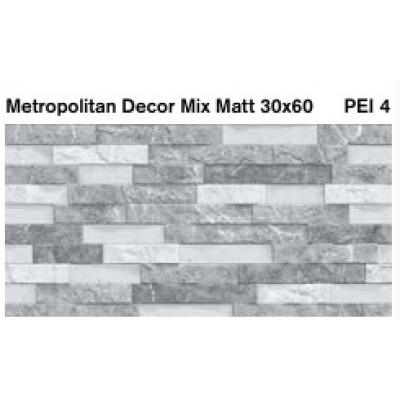 Kolossos Metropolitan Decor 30x60 cm Πλακάκι Δαπέδου και Τοίχου Πορσελανάτο