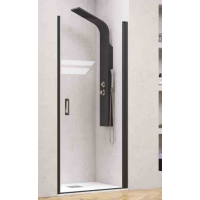 Karag Nero Pivot Porta Διαχωριστικό Ντουζιέρας με Ανοιγόμενη Πόρτα 90x200cm Clear Glass