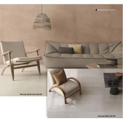 Kolossos Newclay 60x120 cm Πλακάκι Δαπέδου και Τοίχου Πορσελανάτο