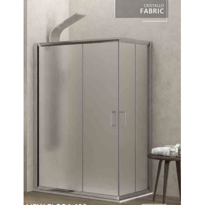 Karag New Flora 100 Καμπίνα Ντουζιέρας με Συρόμενη Πόρτα 90x140x180cm Fabric