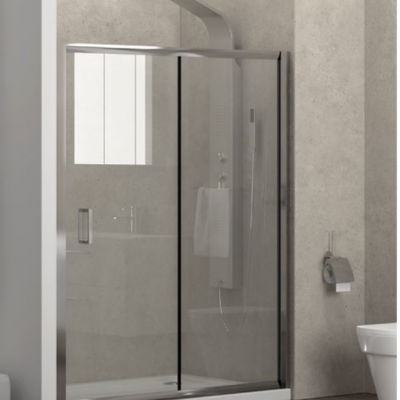Karag New Flora 500  Καμπίνα Ντουζιέρας Μπάνιου Ευθεία με Συρόμενη Πόρτα 100x180cm Clear Glass