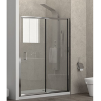 Karag New Flora 500 Καμπίνα Ντουζιέρας Μπάνιου Ευθεία με Συρόμενη Πόρτα 150x180cm Clear Glass