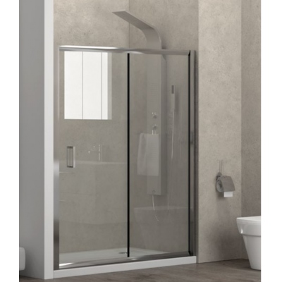 Karag New Flora 500 Καμπίνα Ντουζιέρας Μπάνιου Ευθεία με Συρόμενη Πόρτα 150x180cm Clear Glass