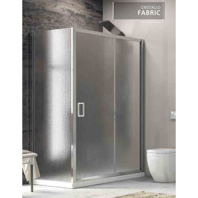 Karag New Flora 500 New SN-10 Καμπίνα Ντουζιέρας Μπάνιου με Συρόμενη Πόρτα 150Χ70Χ180cm Fabric