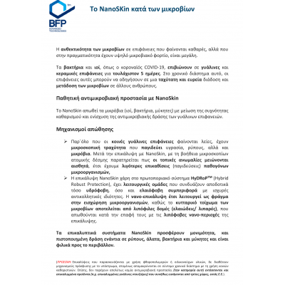 BFP Nanoskin σετ επικάλυψης νανοτεχνολογίας για είδη υγιεινής από υαλώδη πορσελάνη 0502003