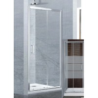 Aquarelle Oia 70 Καμπίνα Ντουζιέρας Μπάνιου Ευθύγραμμη με Συρόμενη Πόρτα 100x180cm Mat Stripes Chrome
