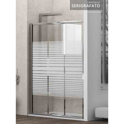 Karag Penta 300 Διαχωριστικό Ντουζιέρας με Συρόμενη Πόρτα 110x180cm Serigrafato