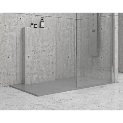 Karag Pietra Τετράγωνη Ντουζιέρα 90x90cm Cemento