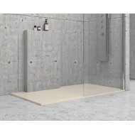 Karag Pietra Ορθογώνια Ντουζιέρα 72x90cm Cream