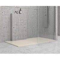 Karag Pietra Τετράγωνη Ντουζιέρα 90x90cm Cream