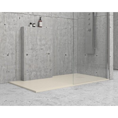 Karag Pietra Ορθογώνια Ντουζιέρα 72x90cm Cream