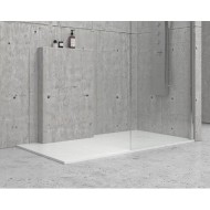 Karag Pietra Ορθογώνια Ντουζιέρα 70x100cm Bianco