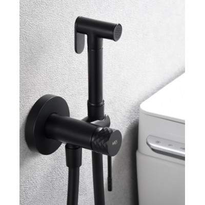 Imex Genova Επιτοίχιο Σετ Μπιντέ Black Mat RDG053-NG