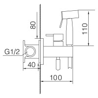 Imex Munich Επιτοίχιο Σετ Μπιντέ Nikel Mat RDM001-NQ