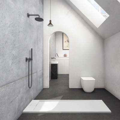 Karag Roccia Ορθογώνια Ντουζιέρα 70x100cm Bianco