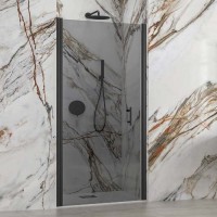 Karag S 28 Porta Nero Διαχωριστικό Ντουζιέρας με Ανοιγόμενη Πόρτα 75x200cm Fume