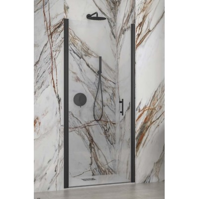Karag S 28 Porta Nero Διαχωριστικό Ντουζιέρας με Ανοιγόμενη Πόρτα 80x200cm Clear Glass