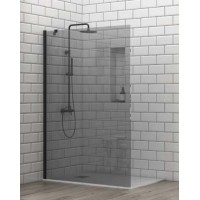Karag S 28F Διαχωριστικό Ντουζιέρας Μαύρο 70x200cm Clear Glass Nero Fume