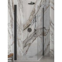 Karag S 28 & S 28 F Nero Μαύρη Καμπίνα Ντουζιέρας Μπάνιου με Ανοιγόμενη Πόρτα 75Χ90Χ200cm Clear Glass