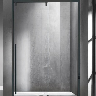Karag Santorini 400 Διαχωριστικό Ντουζιέρας με Συρόμενη Πόρτα 120x200cm Clear Glass Nero