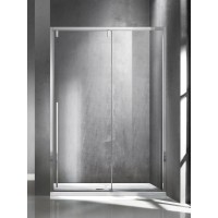 Karag Santorini 400 Καμπίνα Ντουζιέρας Μπάνιου Ευθεία με Συρόμενη Πόρτα 120x200cm Clear Glass Chrome