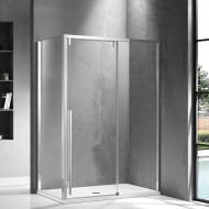 Karag Santorini 400 NR-10 Καμπίνα Ντουζιέρας Μπάνιου με Συρόμενη Πόρτα 150x80x200cm Clear Glass Chrome