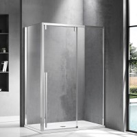 Karag Santorini 400 NR-10 Καμπίνα Ντουζιέρας Μπάνιου με Συρόμενη Πόρτα 120x70x200cm Clear Glass Chrome
