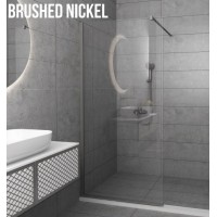 Orabella Serena Brushed Nickel Διαχωριστικό Ντουζιέρας 100x185cm Clear Glass 30772