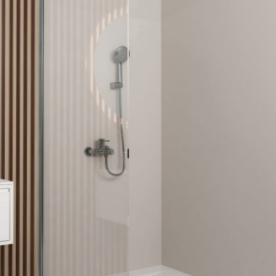 Orabella Serena Gun Metal Light Διαχωριστικό Ντουζιέρας 100x185cm Clear Glass 30793