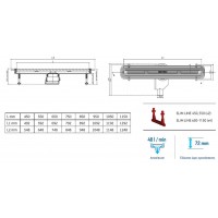 Karag Ανοξείδωτο Σιφώνι Δαπέδου Ντουζιέρας Confluo Slim Line 850 Stainless Steel