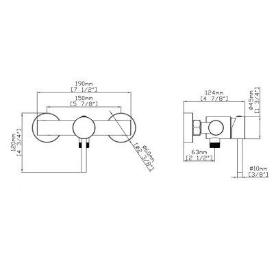 Karag Artemis SO903F11-C Αναμεικτική Μπαταρία Ντους Ασημί