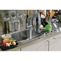 Pyramis Space Plus 1B 1D Ένθετος Νεροχύτης Inox Σατινέ 96x48cm Ασημί 108716701