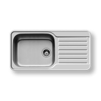Pyramis Space Plus 1B 1D Ένθετος Νεροχύτης Inox Σατινέ 96x48cm Ασημί 108716701